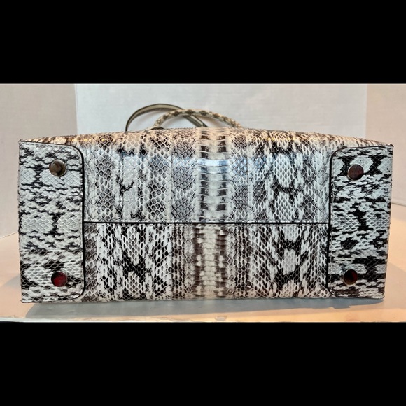 Michael Kors Mercer Snake Skin Leather Natural Tote Large Shoulder Bag Handbag - Picture 13 of 13